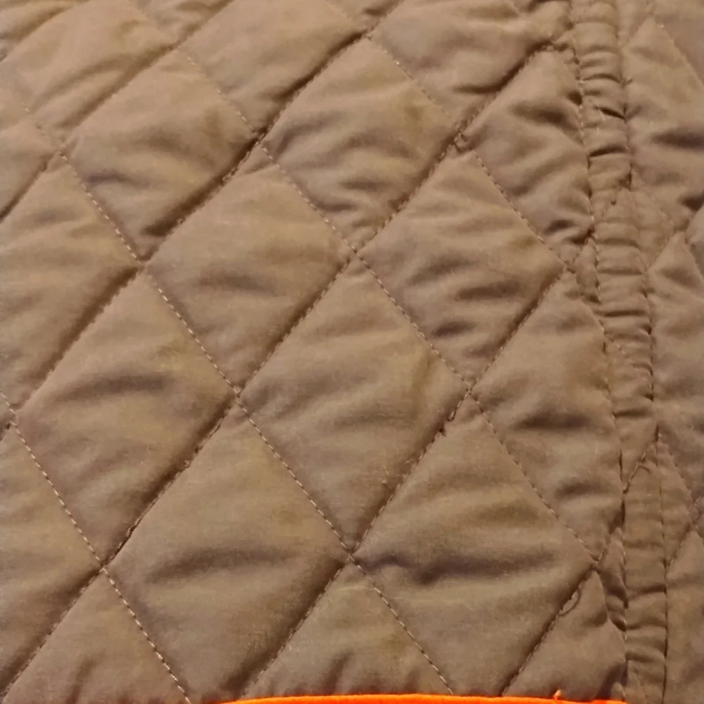John Partridge chocolate Brown and Orange quilted full zip up comfy coat Jacket - Picture 10 of 16